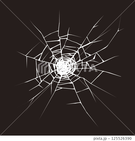 ガラスのひび割れ グラフィック ベクター イラスト ガラスのひび割れ グラフィック ベクター イラスト 125526390