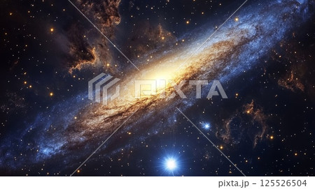 綺麗な宇宙空間の背景	 125526504