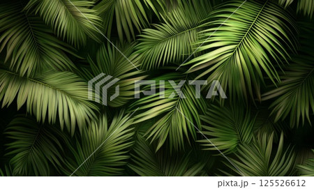 ヤシの葉の背景 125526612