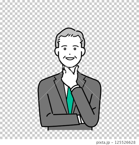 表情鮮明的經理50多歲的商人向量插圖素材 表情鮮明的經理50多歲的商人向量插圖素材 125526628