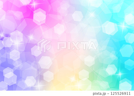 光 六角形 カラフル 模様 背景 光 六角形 カラフル 模様 背景 125526911