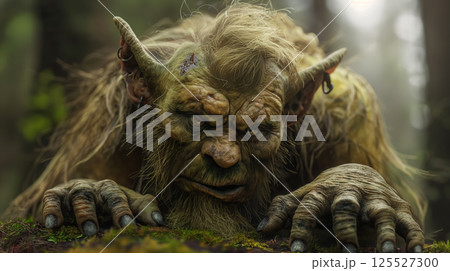 Fantasy creature in a mystical forest. 125527300