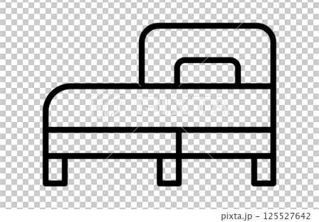 床簡單圖示向量插圖 125527642