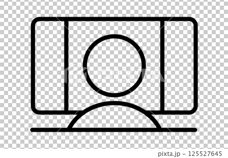 Simple icon of a sleeping person pictogram, vector illustration 125527645