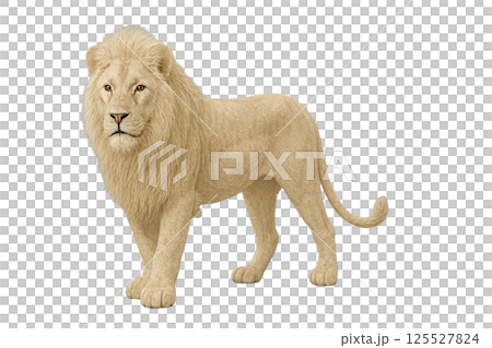 White lion background removed 125527824