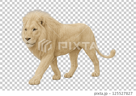 White lion background removed 125527827