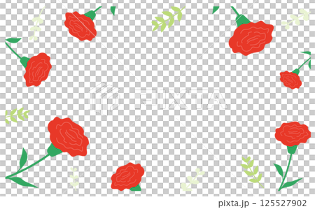Carnation illustration frame material Carnation illustration frame material 125527902