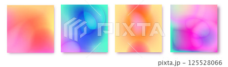 Abstract aura color gradients set on white 125528066