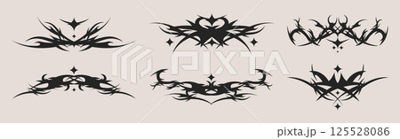 Neo tribal tattoo set Neo tribal tattoo set 125528086