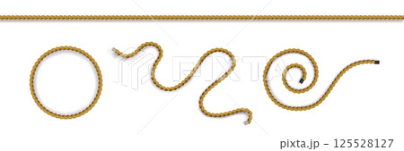 Nautical ropes set isolated on white background Nautical ropes set isolated on white background 125528127