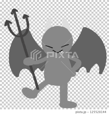 可愛又輕鬆的手繪魔鬼插畫 125528144