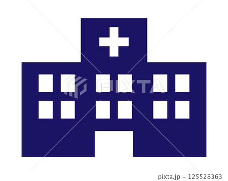 病院のシルエット（アイコン） 125528363