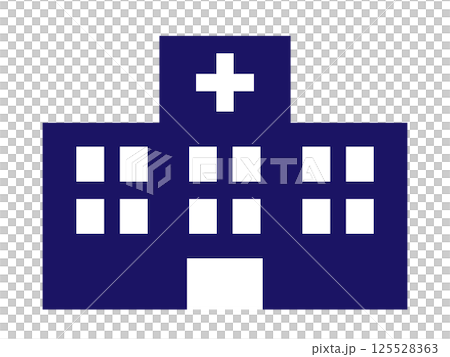 病院のシルエット（アイコン） 125528363