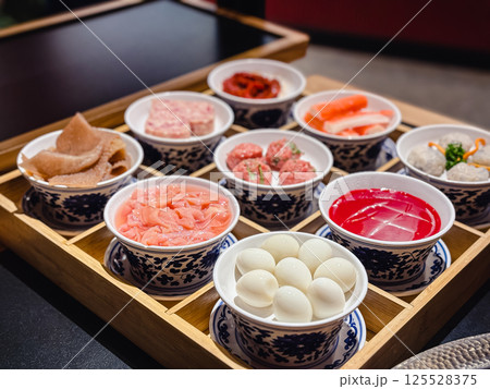 中国　火鍋料理の具材 125528375