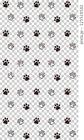 肉球柄のかわいい縦背景イラスト 肉球柄のかわいい縦背景イラスト 125528582