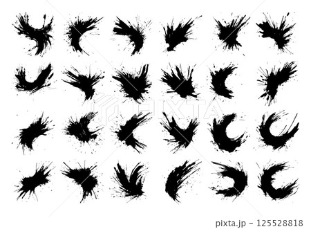 Abstract Vector Grunge Brush Stroke Vector Design Template 125528818
