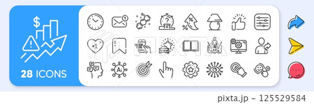 New message, Target purpose and Table lamp line icons. Interest rate, AI generate, Inflation icons. Pack of Education, Book, Touchscreen gesture icon. Vector New message, Target purpose and Table lamp line icons. Interest rate, AI generate, Inflation icons. Pack of Education, Book, Touchscreen gesture icon. Vector 125529584