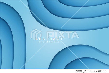 Blue Abstract Layered Curve Background Desig 125530307