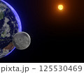 太陽と月と地球 125530469