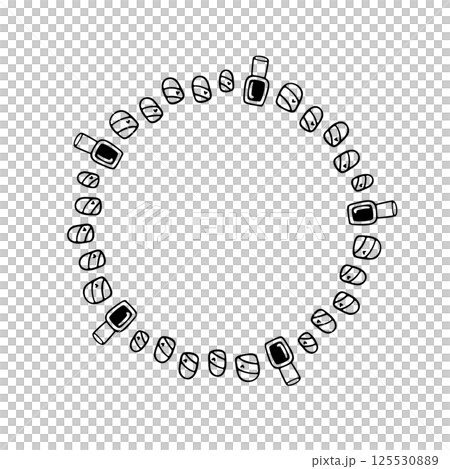 簡單手繪可愛指甲框 簡單手繪可愛指甲框 125530889