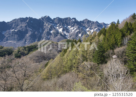 大望峠からの戸隠連峰の眺め　長野県長野市 125531520
