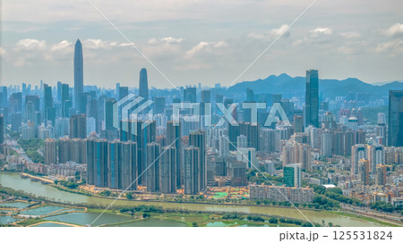 Shenzhen River flowing view on April 20, 2025 Shenzhen River flowing view on April 20, 2025 125531824