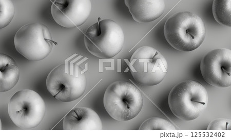 Apple fruit organic harvest botanical gardening pattern background 125532402