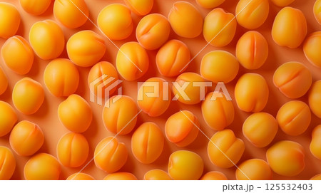Apricot fruit organic harvest botanical gardening pattern background 125532403