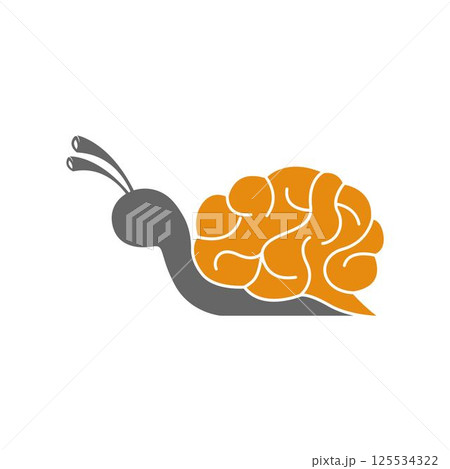 Snail design icon logo Snail design icon logo 125534322
