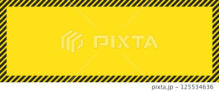 Frame with caution tape border for safety signs. Bright yellow and black design perfect for warning labels, construction notices, and safety backgrounds. Frame with caution tape border for safety signs. Bright yellow and black design perfect for warning labels, construction notices, and safety backgrounds. 125534636