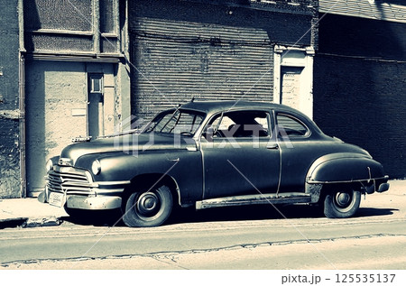 【AI生成】クラシックタウンのクラシックカー 9556851 125535137