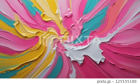 絵筆で描かれた色彩豊かな抽象的な背景画 125535180