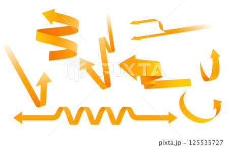 動きのある矢印のイラスト 125535727