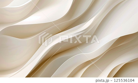 Elegant abstract paper layers in soft neutral tones, 3D depth effect, perfect for modern backgrounds and web design 125536104