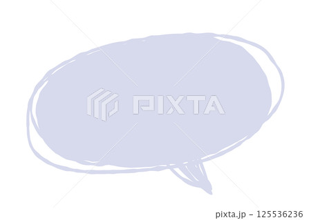 手描きのシンプルな落書き風パステルカラーの吹き出し 125536236