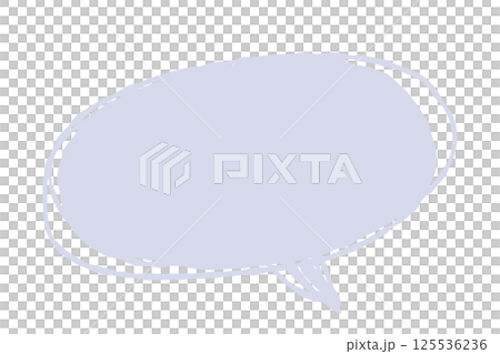 手描きのシンプルな落書き風パステルカラーの吹き出し 125536236