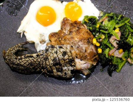 ワニの手料理 125536760