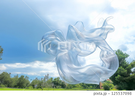 目に見えない風を視覚化した抽象彫刻 目に見えない風を視覚化した抽象彫刻 125537098