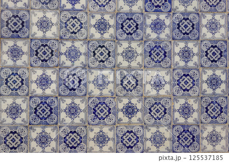 Background of the traditional ornate portuguese decorative tiles azulejos 125537185