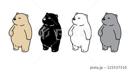 Bear polar icon vector fat teddy pet cartoon character logo symbol illustration clip art isolated Bear polar icon vector fat teddy pet cartoon character logo symbol illustration clip art isolated 125537310