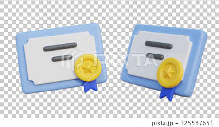 Certificate Warranty 3D Icon 125537651