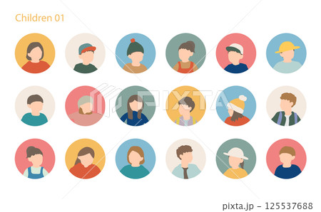 子どものアイコン01 子どものアイコン01 125537688