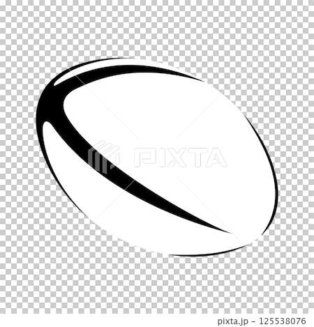 Rugby ball monochrome icon illustration (vector, cutout) Rugby ball monochrome icon illustration (vector, cutout) 125538076