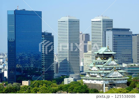 大阪のテンプレ画像「大阪城とOBP」 125538086