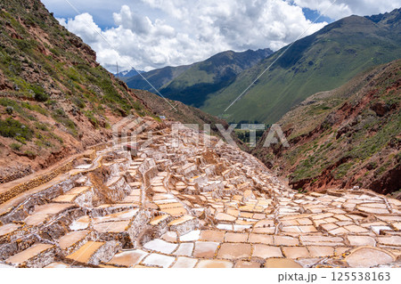 Salt terraces at Salinas de Maras in the Sacred Valley, Peru Salt terraces at Salinas de Maras in the Sacred Valley, Peru 125538163