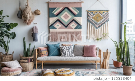 Cozy modern living room art 125538404