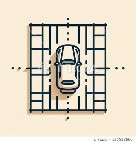 都市の交通網と車:複雑な道路アイコン タグ 都市の交通網と車:複雑な道路アイコン タグ 125538660