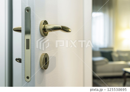 Door knob close-up 125538695