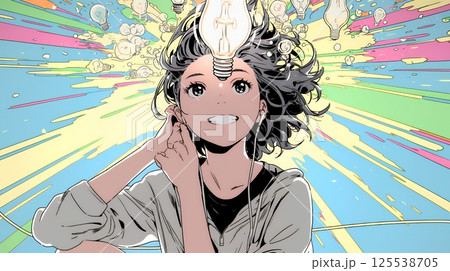 ボジティブで素晴らしいアイデアが浮かんだ瞬間