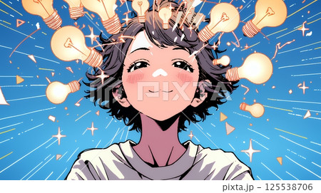 ボジティブで素晴らしいアイデアが浮かんだ瞬間